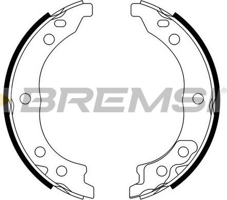 Bremsi GF0187 - Комплект спирачна челюст, ръчна спирачка vvparts.bg