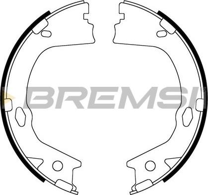 Bremsi GF0899 - Комплект спирачна челюст, ръчна спирачка vvparts.bg