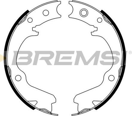 Bremsi GF0891 - Комплект спирачна челюст, ръчна спирачка vvparts.bg