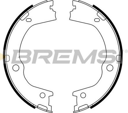 Bremsi GF0898 - Комплект спирачна челюст, ръчна спирачка vvparts.bg