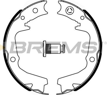 Bremsi GF0893 - Комплект спирачна челюст, ръчна спирачка vvparts.bg