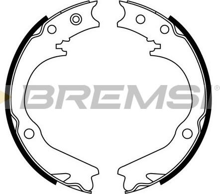 Bremsi GF0892 - Комплект спирачна челюст, ръчна спирачка vvparts.bg