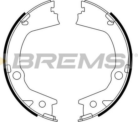 Bremsi GF0897 - Комплект спирачна челюст, ръчна спирачка vvparts.bg