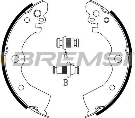 Bremsi GF0851 - Комплект спирачна челюст vvparts.bg