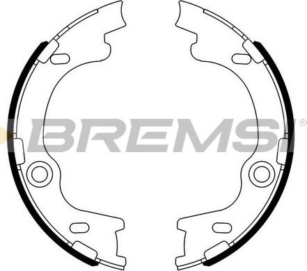 Bremsi GF0804 - Комплект спирачна челюст, ръчна спирачка vvparts.bg