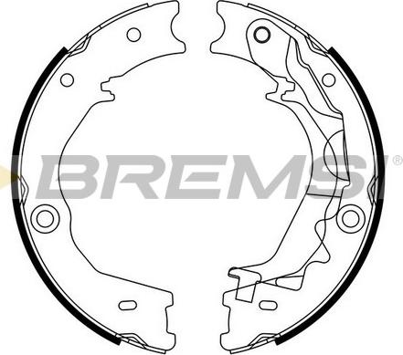Bremsi GF0806 - Комплект спирачна челюст, ръчна спирачка vvparts.bg