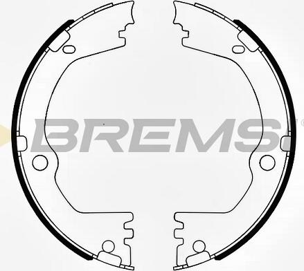 Bremsi GF0808 - Комплект спирачна челюст, ръчна спирачка vvparts.bg