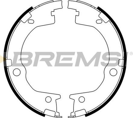 Bremsi GF0803 - Комплект спирачна челюст, ръчна спирачка vvparts.bg