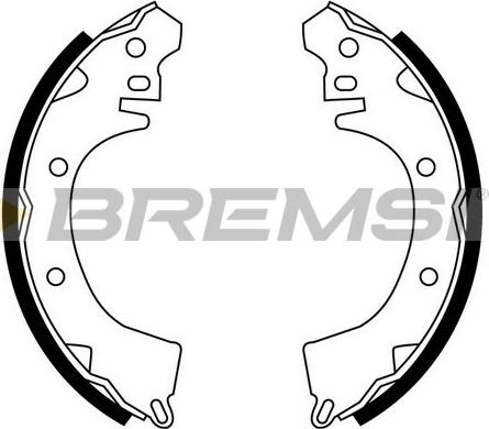 Bremsi GF0815 - Комплект спирачна челюст vvparts.bg