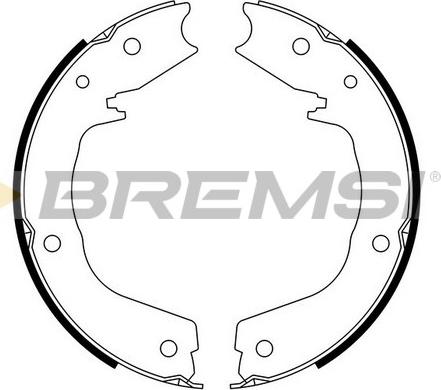 Bremsi GF0831 - Комплект спирачна челюст, ръчна спирачка vvparts.bg