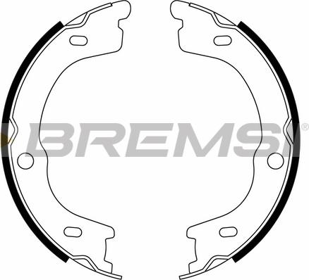 Bremsi GF0837 - Комплект спирачна челюст, ръчна спирачка vvparts.bg