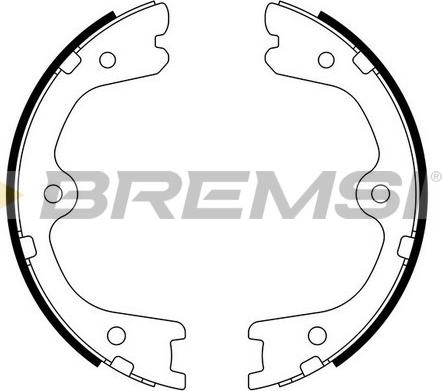 Bremsi GF0872 - Комплект спирачна челюст, ръчна спирачка vvparts.bg