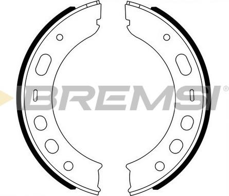 Bremsi GF0399A - Комплект спирачна челюст, ръчна спирачка vvparts.bg