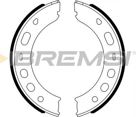 Bremsi GF0399 - Комплект спирачна челюст, ръчна спирачка vvparts.bg