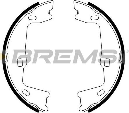Bremsi GF0349 - Комплект спирачна челюст, ръчна спирачка vvparts.bg