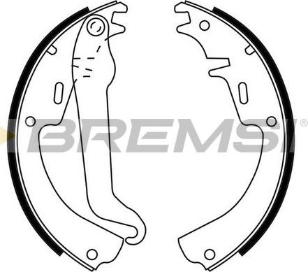 Bremsi GF0345 - Комплект спирачна челюст vvparts.bg
