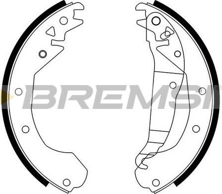 Bremsi GF0351 - Комплект спирачна челюст vvparts.bg