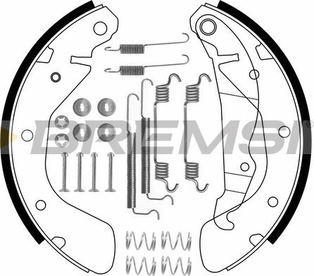 Bremsi GF0353-1 - Комплект спирачна челюст vvparts.bg