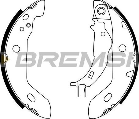 Bremsi GF0304 - Комплект спирачна челюст, ръчна спирачка vvparts.bg