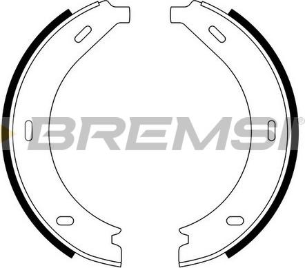 Bremsi GF0305 - Комплект спирачна челюст, ръчна спирачка vvparts.bg