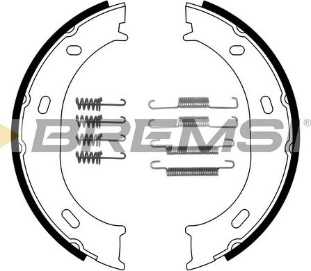 Bremsi GF0306-1 - Комплект спирачна челюст, ръчна спирачка vvparts.bg