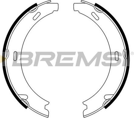 Bremsi GF0303 - Комплект спирачна челюст, ръчна спирачка vvparts.bg