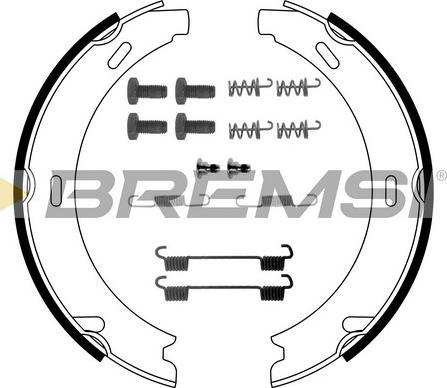 Bremsi GF0302-1 - Комплект спирачна челюст, ръчна спирачка vvparts.bg