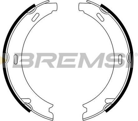 Bremsi GF0302 - Комплект спирачна челюст, ръчна спирачка vvparts.bg