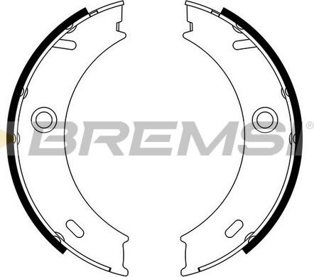 Bremsi GF0307 - Комплект спирачна челюст, ръчна спирачка vvparts.bg