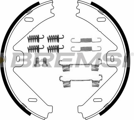 Bremsi GF0319-1 - Комплект спирачна челюст, ръчна спирачка vvparts.bg