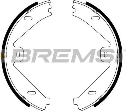 Bremsi GF0319 - Комплект спирачна челюст, ръчна спирачка vvparts.bg