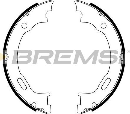 Bremsi GF0310 - Комплект спирачна челюст, ръчна спирачка vvparts.bg