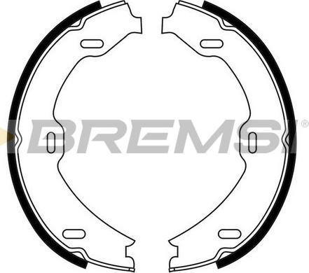 Bremsi GF0311 - Комплект спирачна челюст, ръчна спирачка vvparts.bg