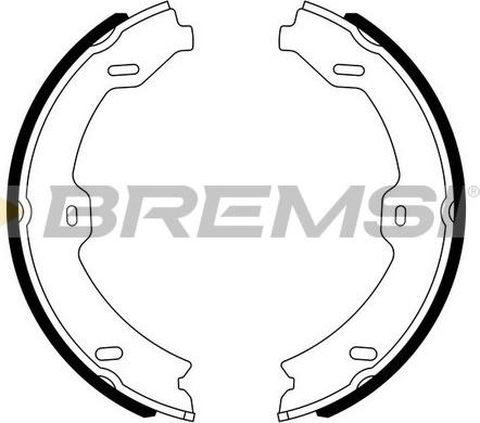 Bremsi GF0318 - Комплект спирачна челюст, ръчна спирачка vvparts.bg