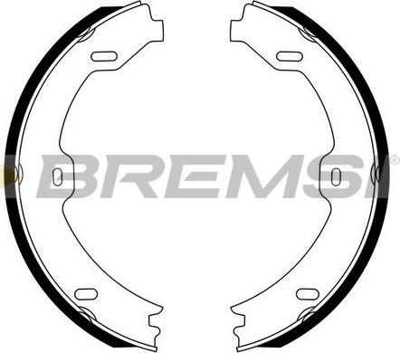 Bremsi GF0312 - Комплект спирачна челюст, ръчна спирачка vvparts.bg