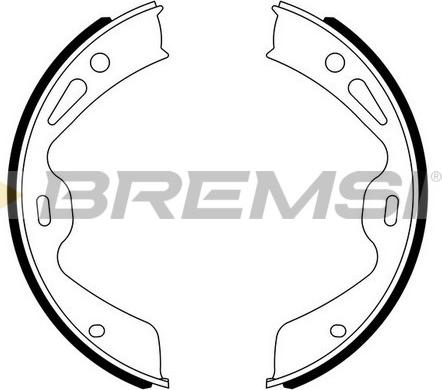 Bremsi GF0330 - Комплект спирачна челюст, ръчна спирачка vvparts.bg