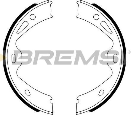 Bremsi GF0331 - Комплект спирачна челюст, ръчна спирачка vvparts.bg