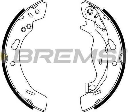 Bremsi GF0249 - Комплект спирачна челюст vvparts.bg