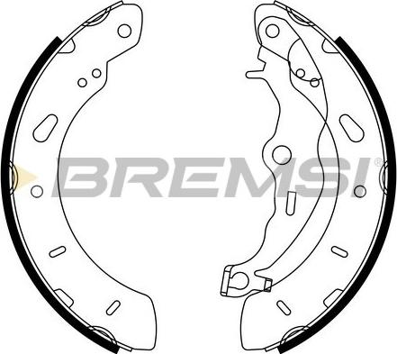 Bremsi GF0248 - Комплект спирачна челюст vvparts.bg