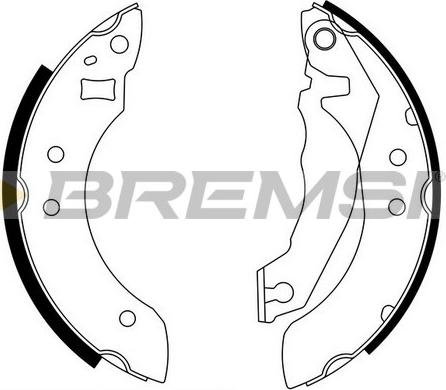 Bremsi GF0200 - Комплект спирачна челюст vvparts.bg