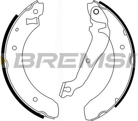 Bremsi GF0215 - Комплект спирачна челюст vvparts.bg