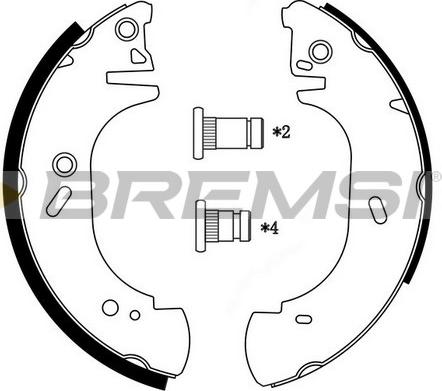 Bremsi GF0231 - Комплект спирачна челюст vvparts.bg