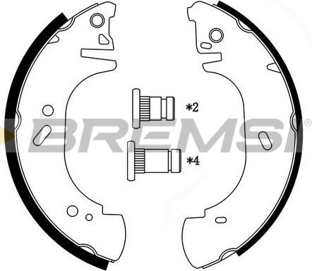 Bremsi GF0233 - Комплект спирачна челюст vvparts.bg