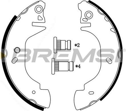 Bremsi GF0232 - Комплект спирачна челюст vvparts.bg