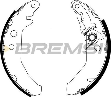 Bremsi GF0225-1 - Комплект спирачна челюст vvparts.bg