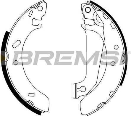 Bremsi GF0227 - Комплект спирачна челюст vvparts.bg