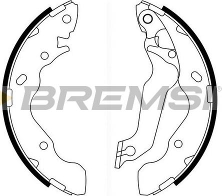 Bremsi GF0741 - Комплект спирачна челюст vvparts.bg