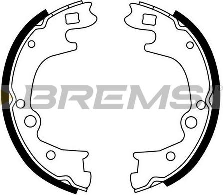 Bremsi GF0748 - Комплект спирачна челюст, ръчна спирачка vvparts.bg