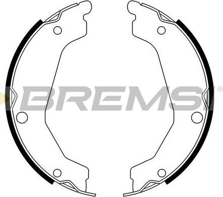 Bremsi GF0758 - Комплект спирачна челюст, ръчна спирачка vvparts.bg