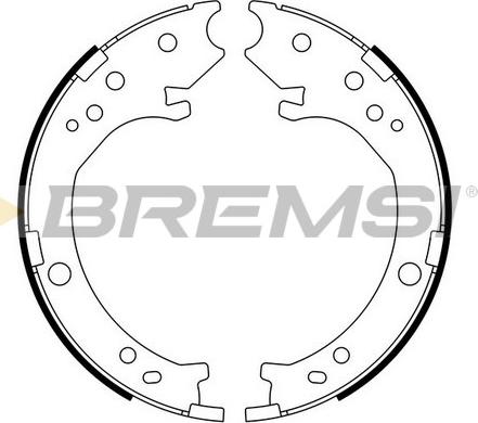 Bremsi GF0716 - Комплект спирачна челюст, ръчна спирачка vvparts.bg